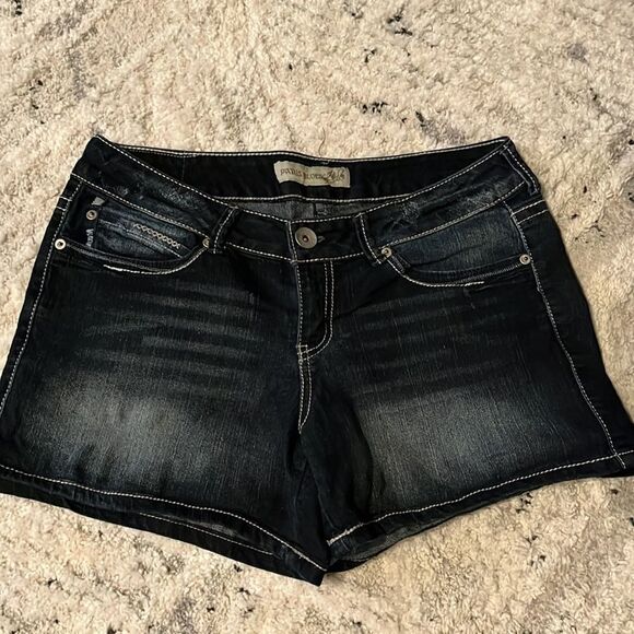Women’s dark blue Jean shorts Junior size 9 - Picture 6 of 7